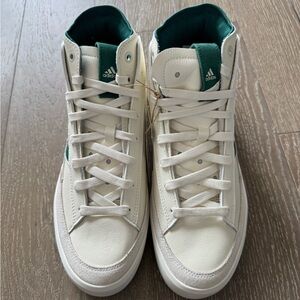 Adidas znsored High-Top Sneakers in White and Green